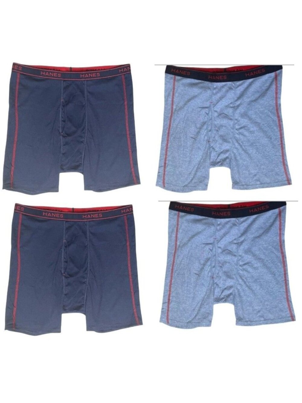 Hanes Men's Sport Styling Tagless Boxer Briefs Set of Four XL (40-42)